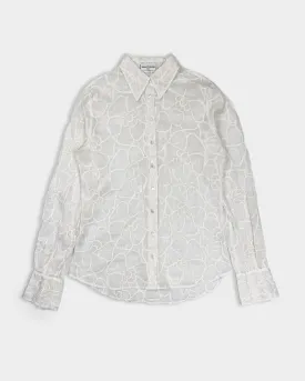 Anne Fontaine Flower Pattern Lace Shirt 2000's