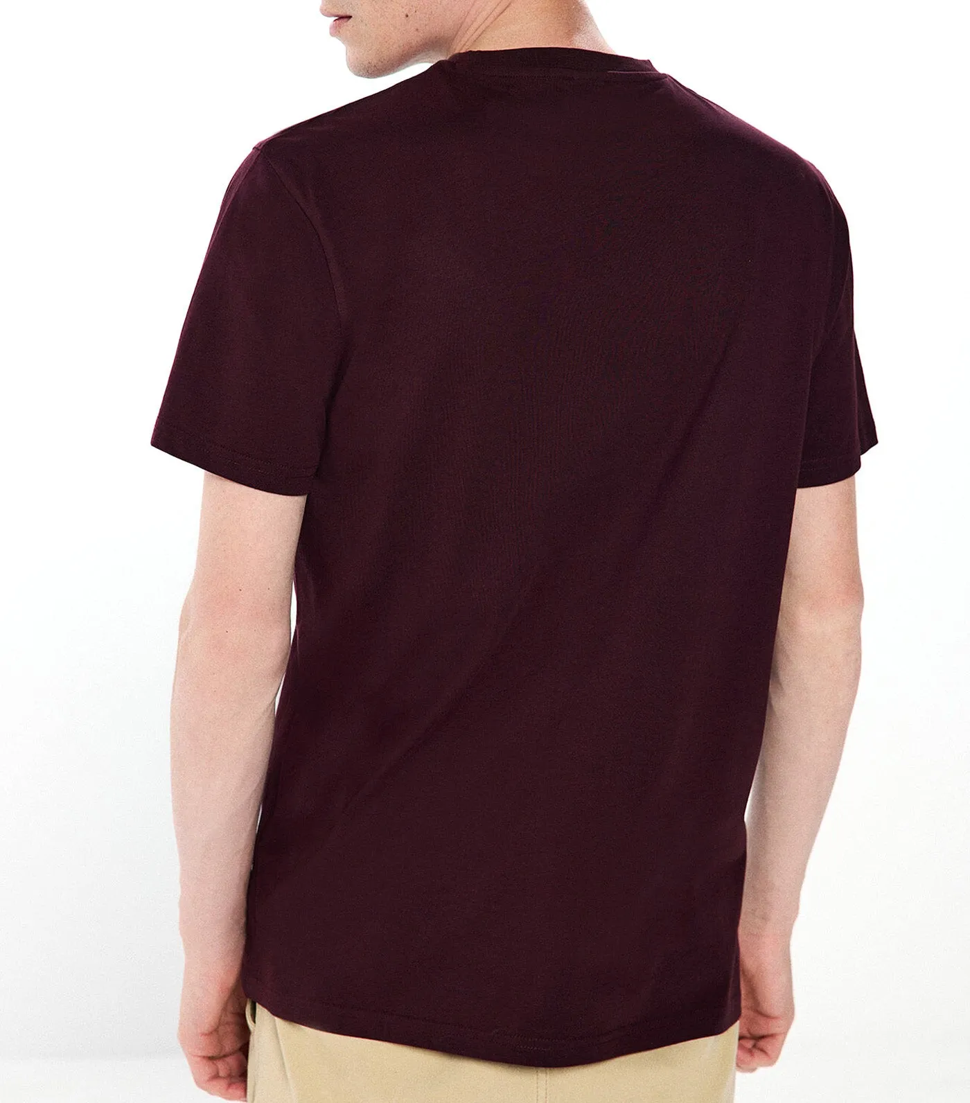 Basic Round Neck T-Shirt Wine