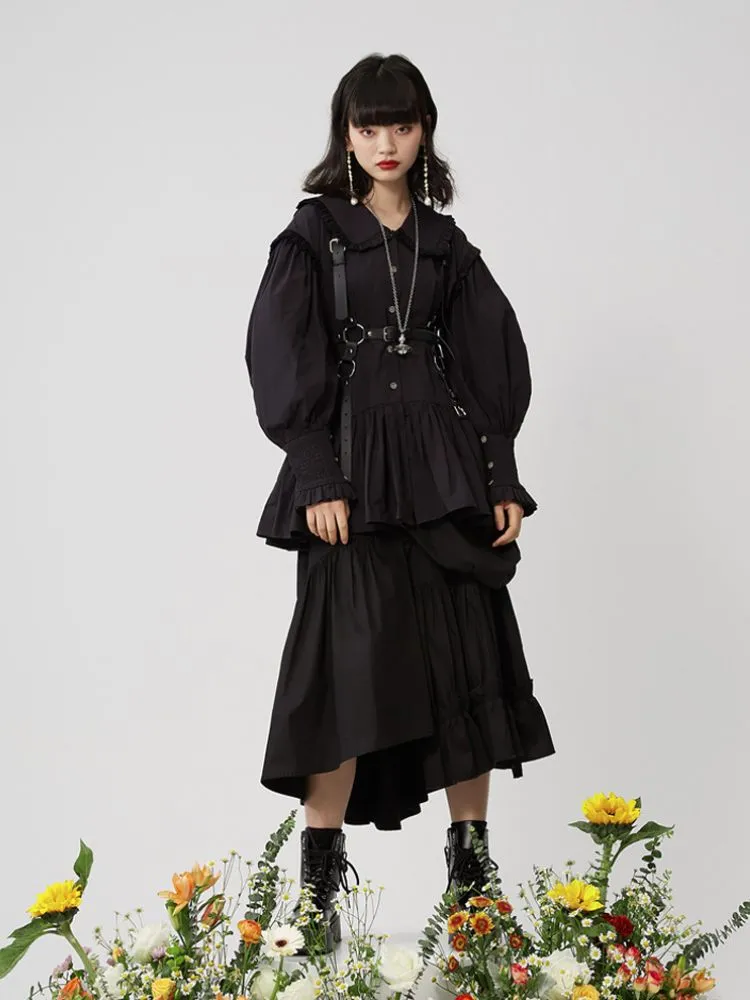 Big swing pleated skirt【s0000001461】