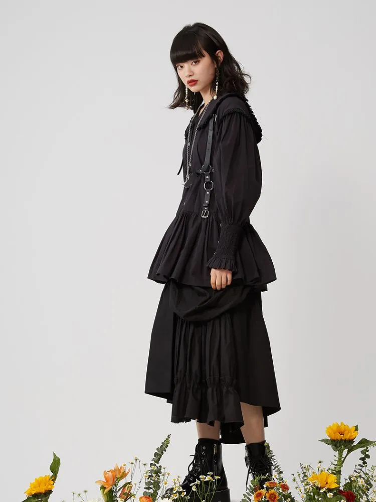 Big swing pleated skirt【s0000001461】