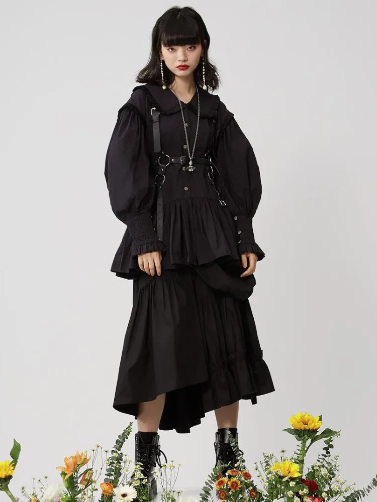 Big swing pleated skirt【s0000001461】