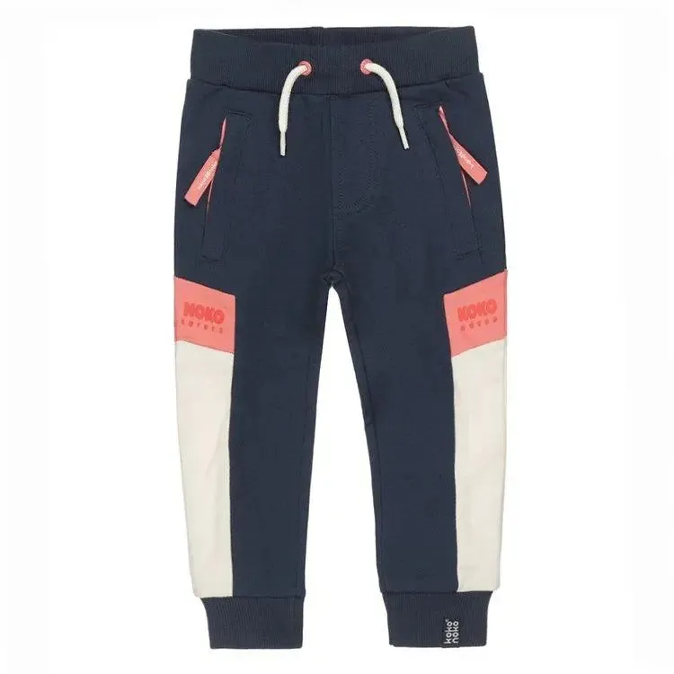 Boys Jogging Pants Dark Blue With Stripe | Koko-Noko