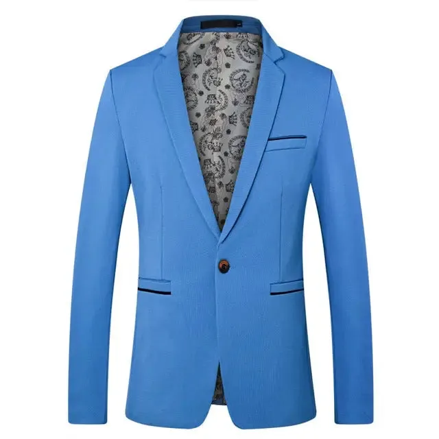 British style slim fit men’s suit jacket casual blazers & plus size