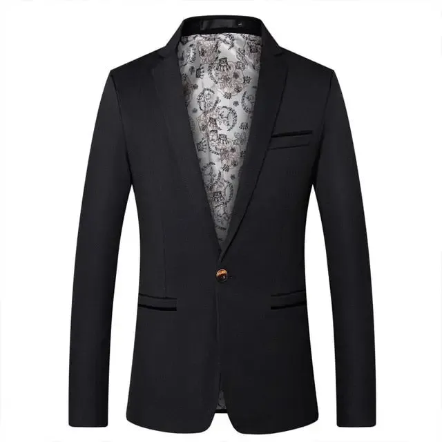 British style slim fit men’s suit jacket casual blazers & plus size