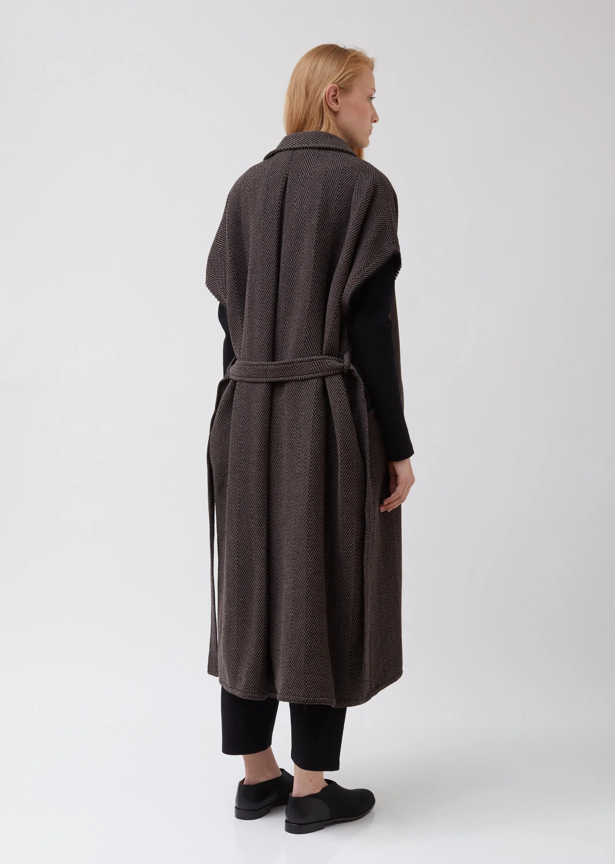 Cashmere Blend Sleeveless Trench