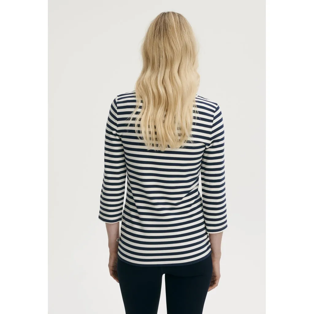 Cleo 3/4 LS T-shirt - Dark Navy Stripe