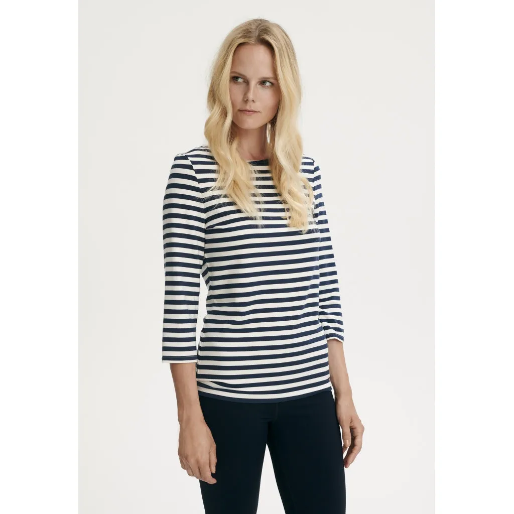 Cleo 3/4 LS T-shirt - Dark Navy Stripe