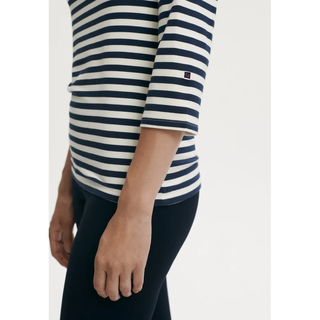 Cleo 3/4 LS T-shirt - Dark Navy Stripe