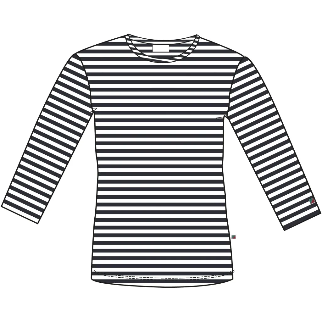 Cleo 3/4 LS T-shirt - Dark Navy Stripe