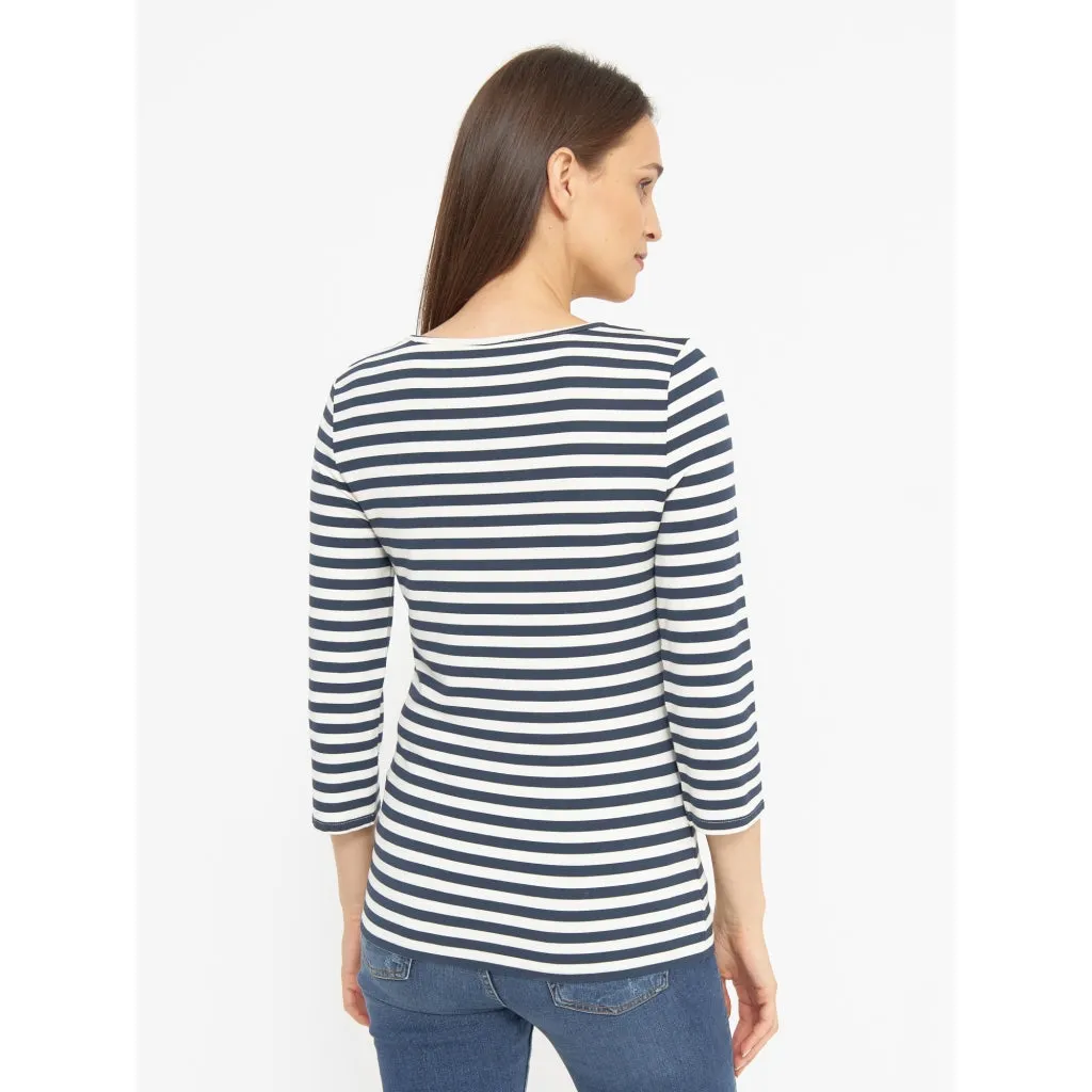 Cleo 3/4 LS T-shirt - Dark Navy Stripe