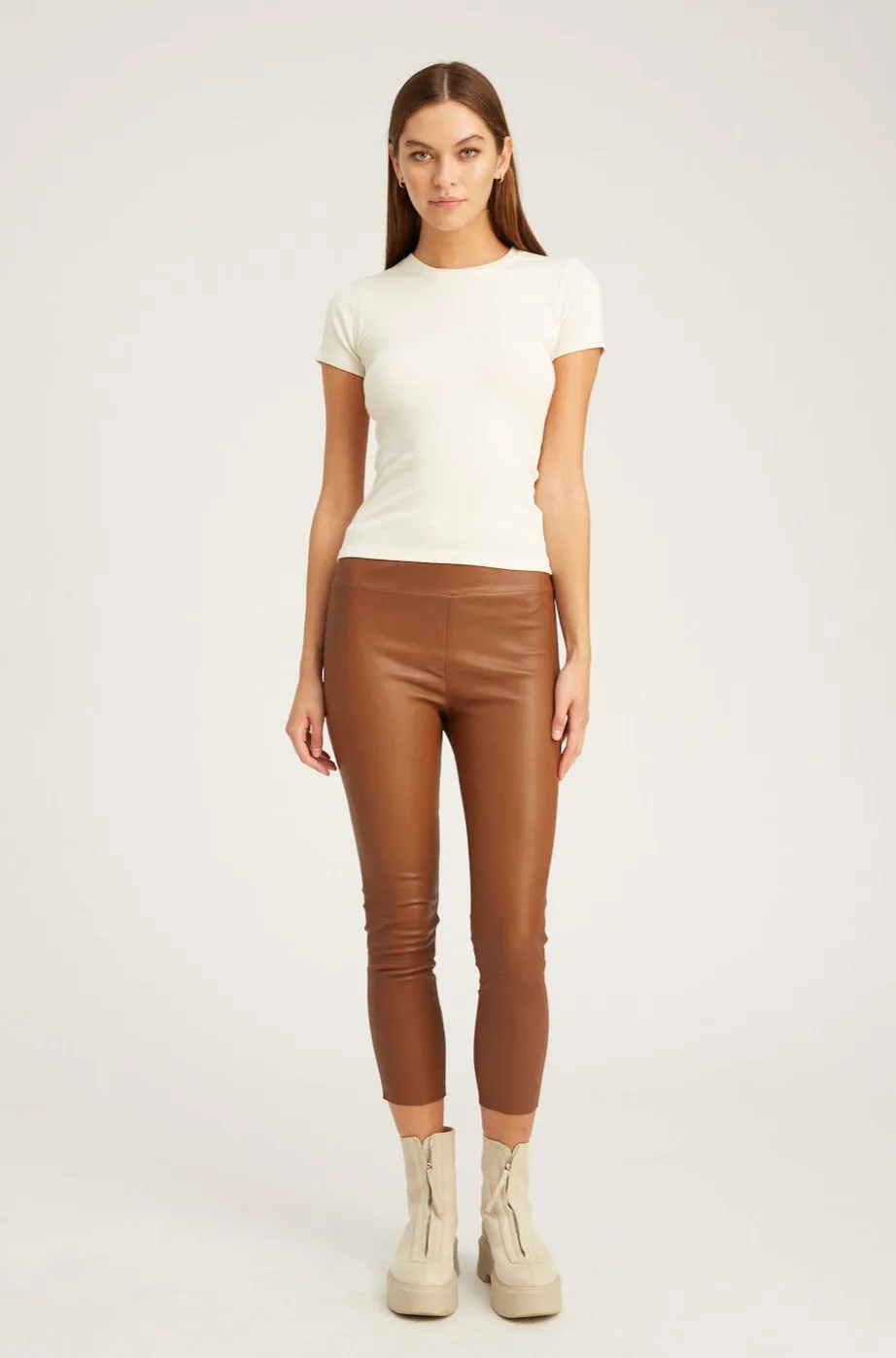 Cocoa Leather Crop