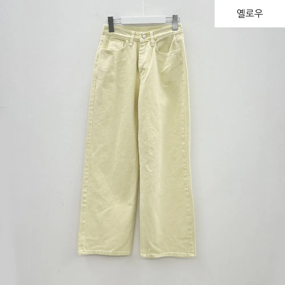 Color Wide Leg Pants B1801