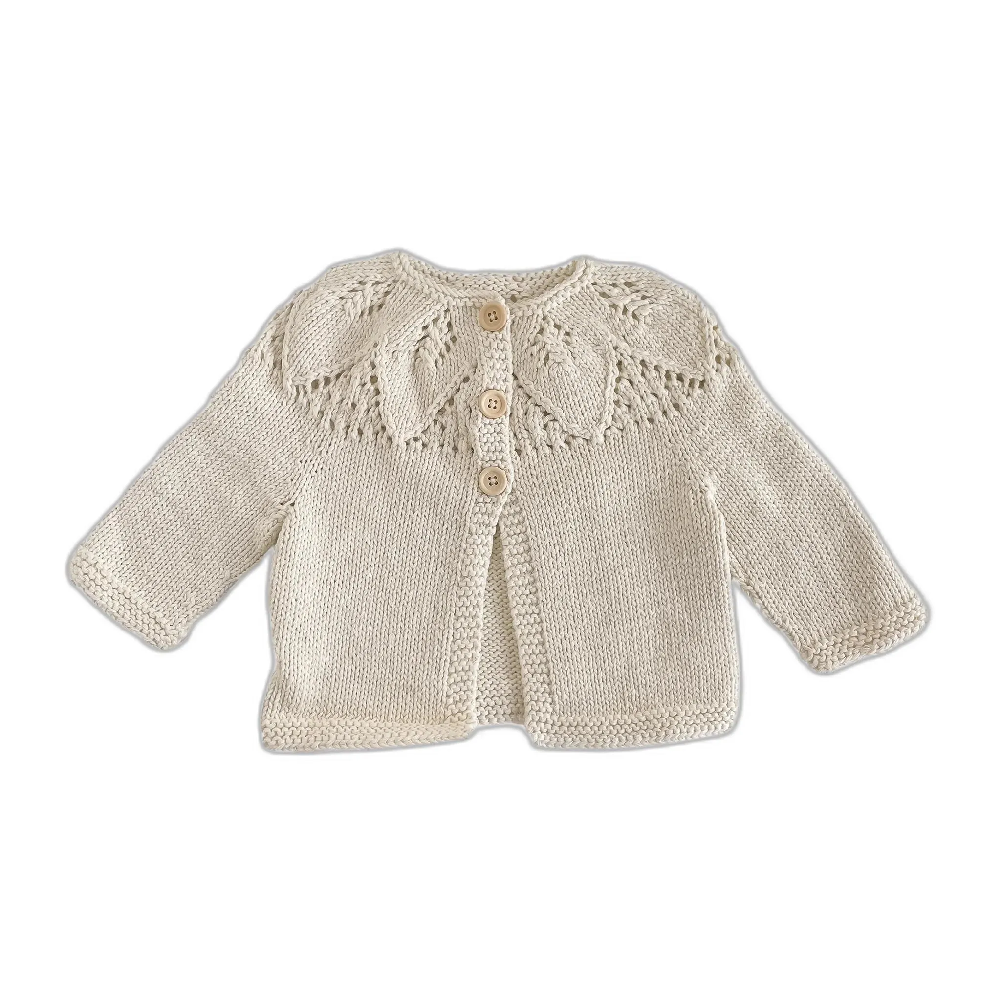 Cotton Lace Cardigan, Cream