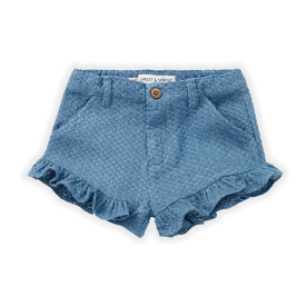 Denim Ruffle Short