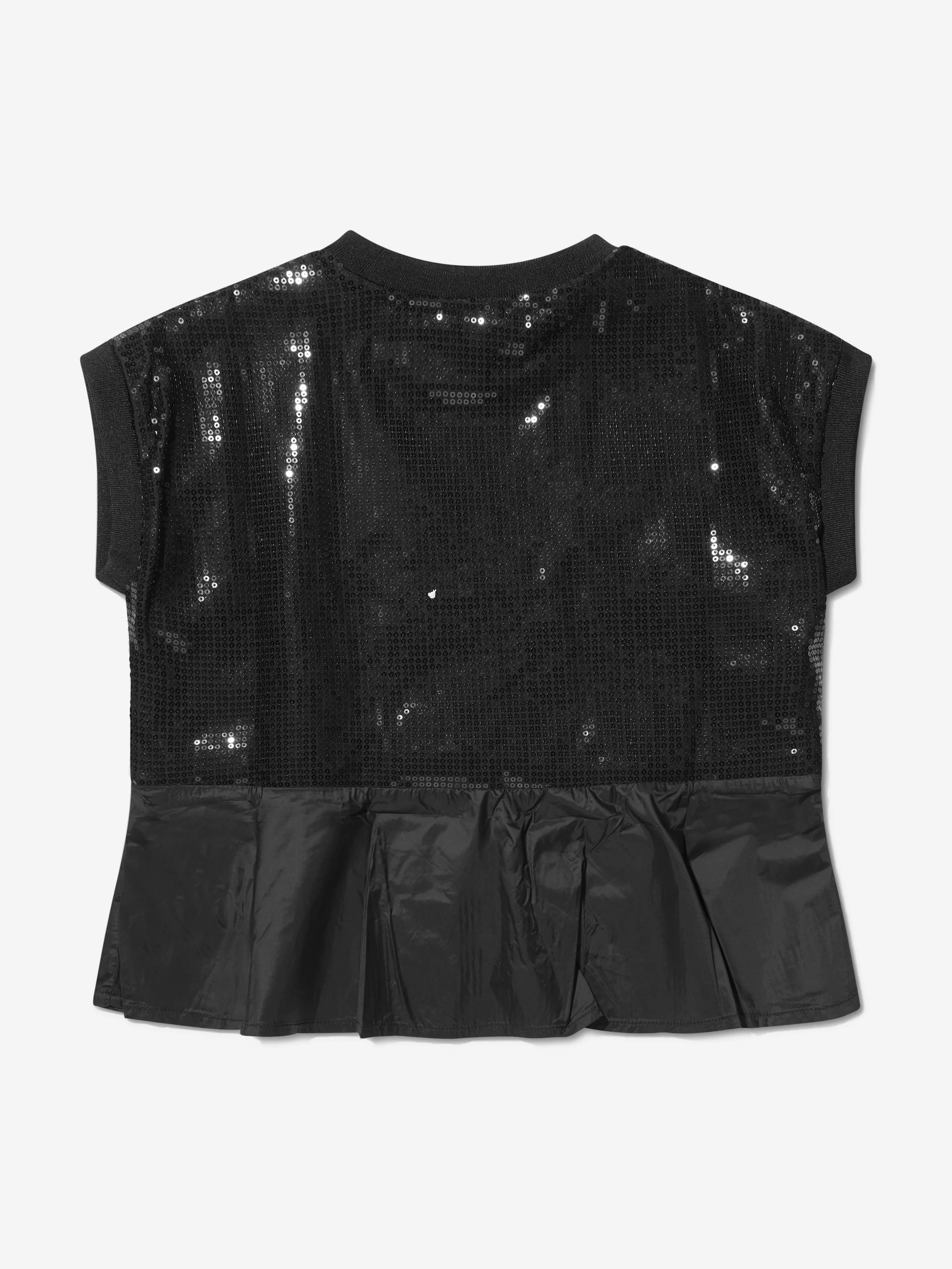 DKNY Girls Sequin Logo Top