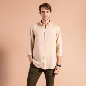 Escapade Sandstone Brown Linen Shirt