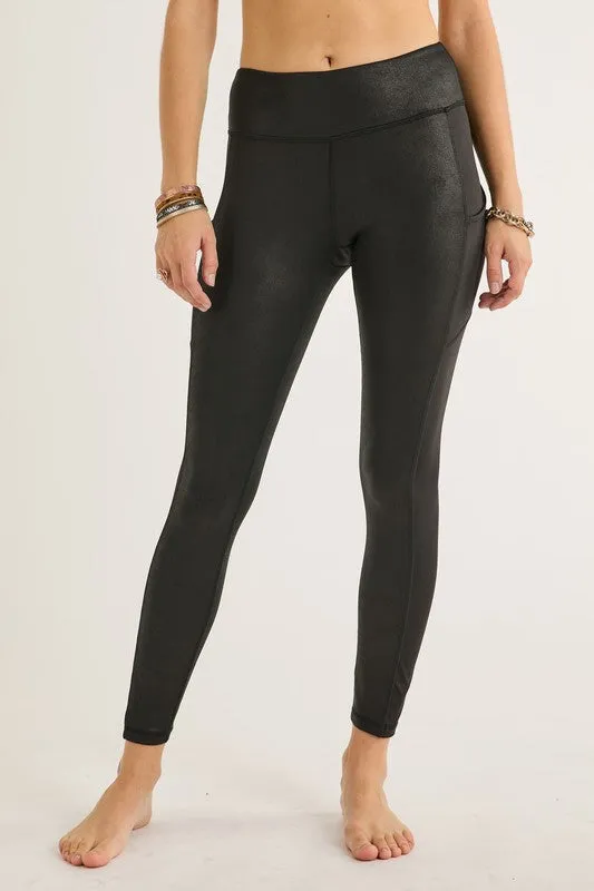 Faux Leather Athleisure Leggings