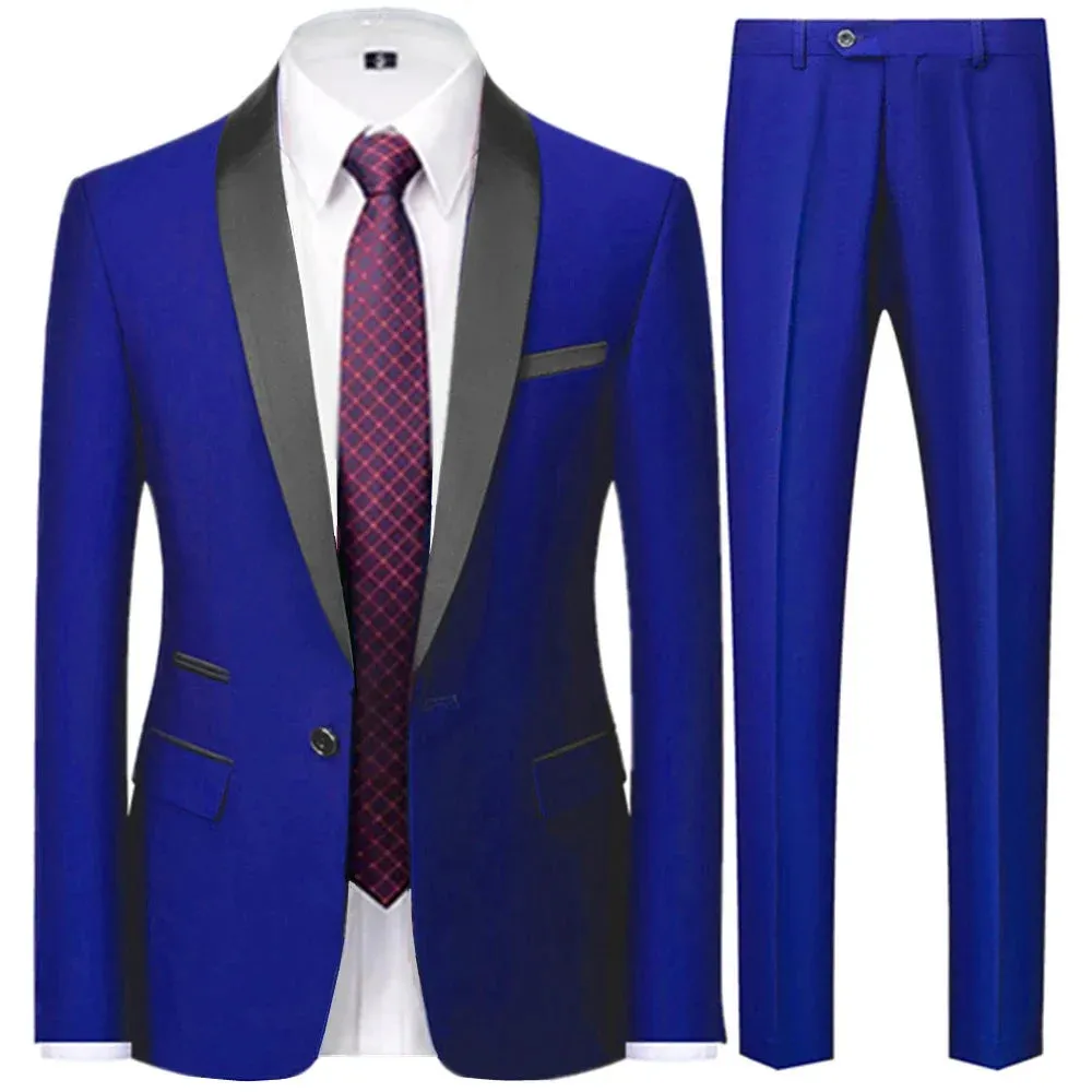 Funki Buys | Suits | Men's Slim Fit 2 | 3 Pcs Formal Tuxedo Suits