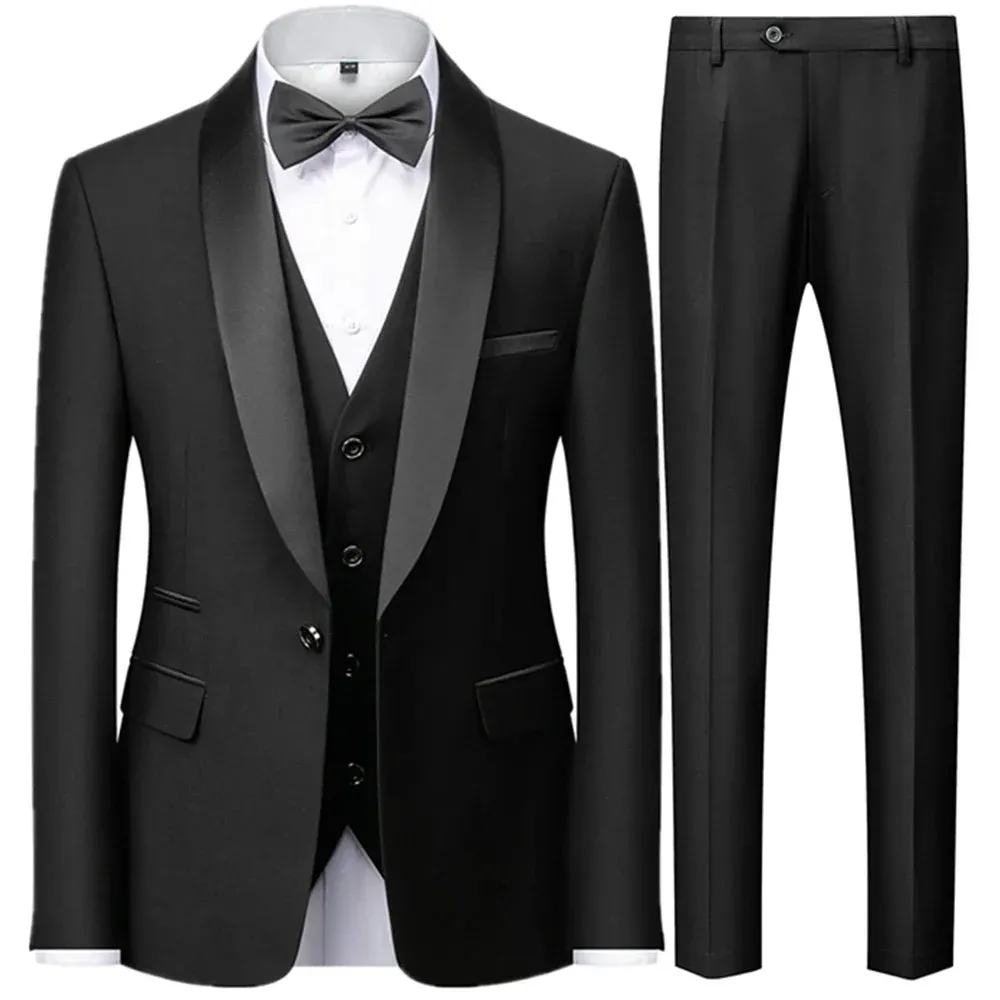 Funki Buys | Suits | Men's Slim Fit 2 | 3 Pcs Formal Tuxedo Suits