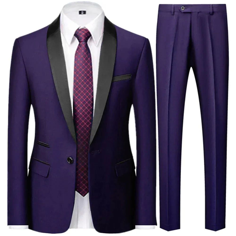 Funki Buys | Suits | Men's Slim Fit 2 | 3 Pcs Formal Tuxedo Suits