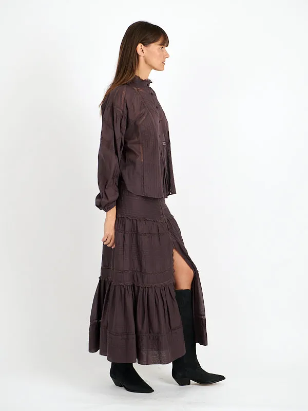 Gihane Skirt in Dark Plum