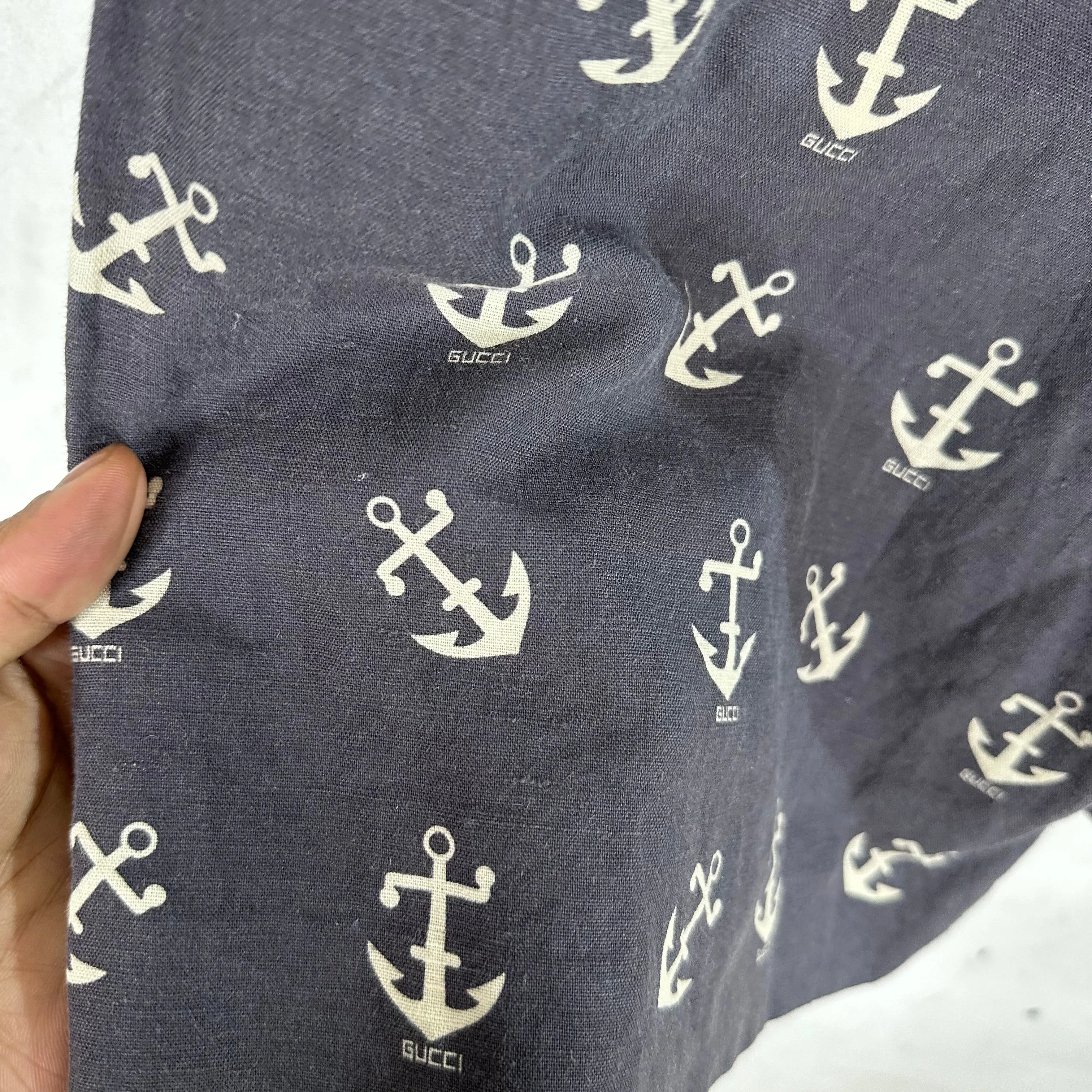 Gucci Linen Anchor Print Shorts