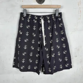 Gucci Linen Anchor Print Shorts