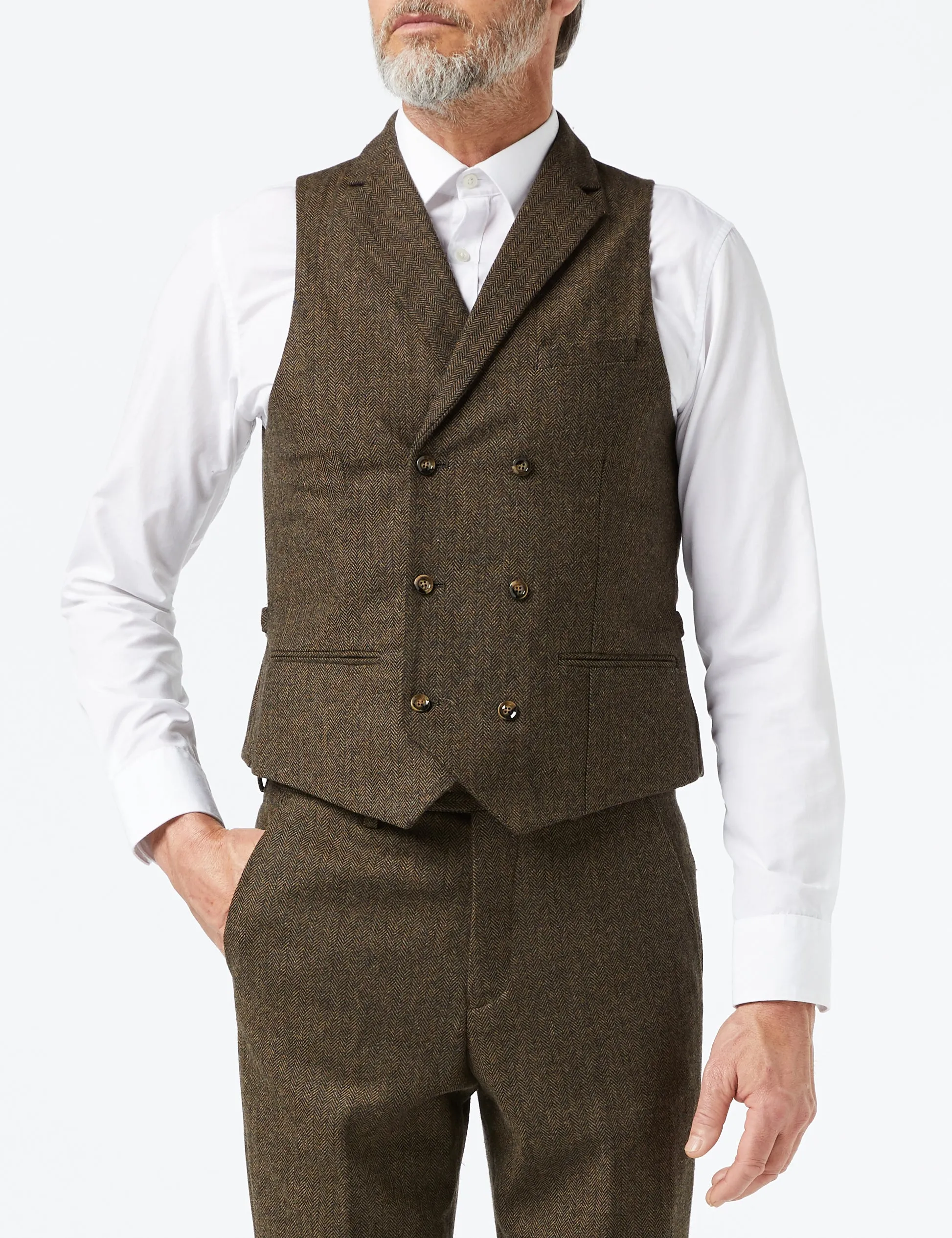 JAX - BROWN HERRINGBONE TWEED SUIT