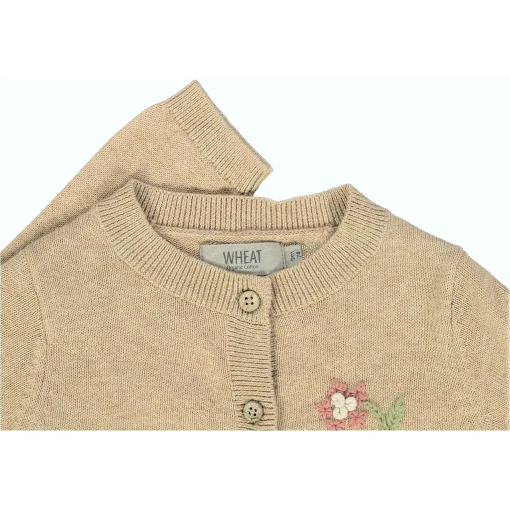 Knit Cardigan Suzy Embroidery - cartouche melange