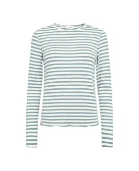 Levete Room Ika Dark Jade Stripe T-Shirt