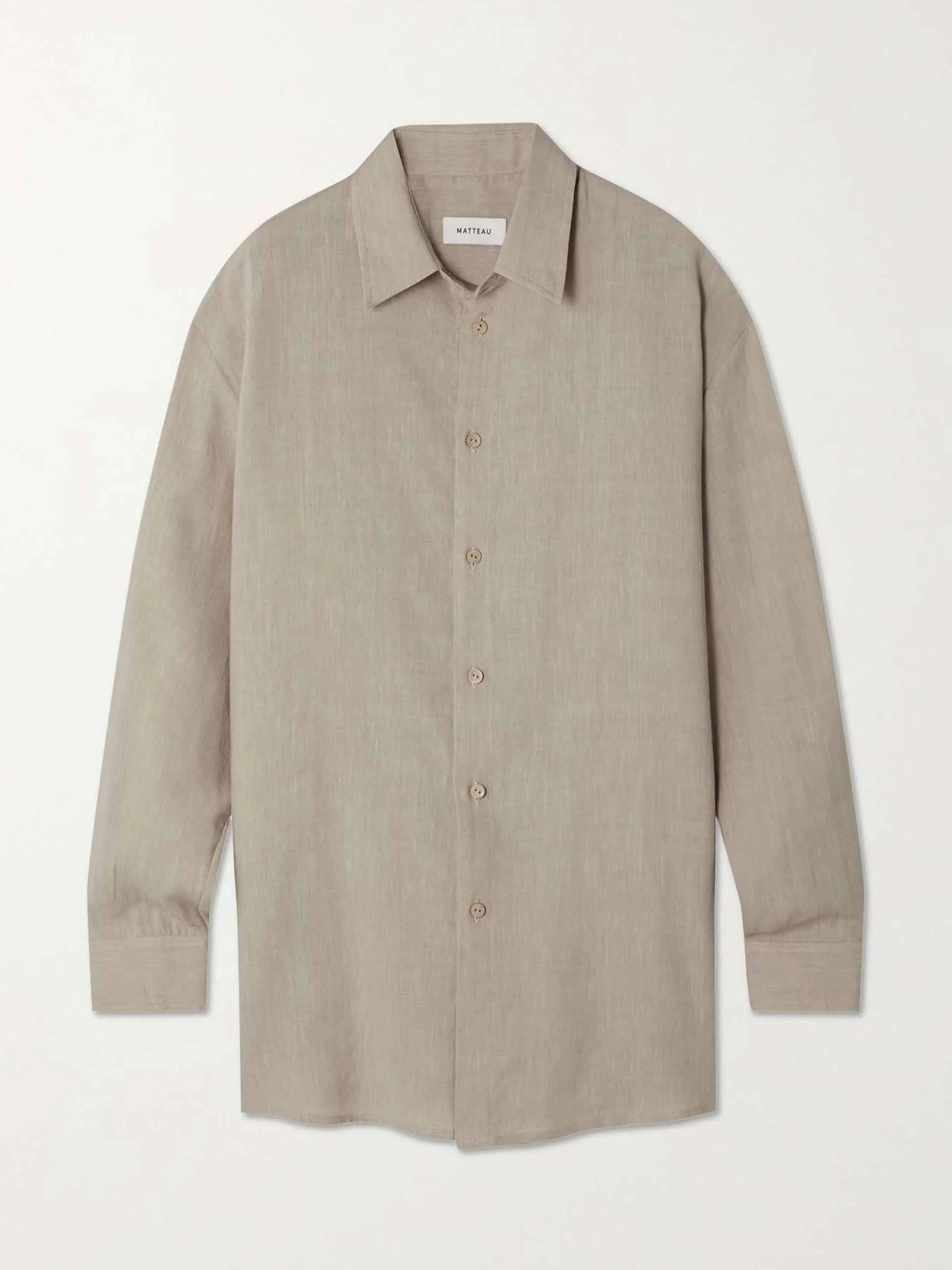 Linen-blend shirt