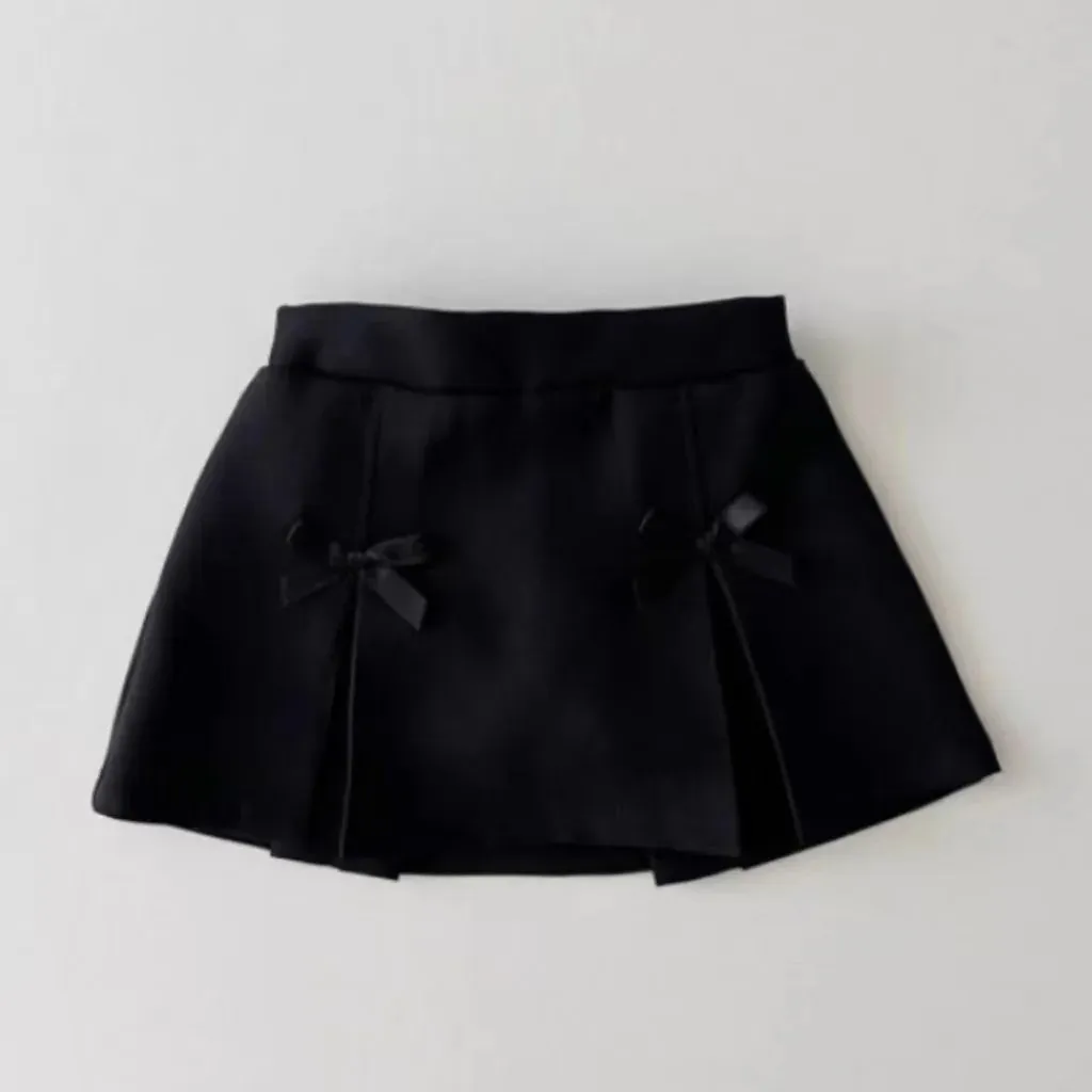 Little Bows Pleated Preppy Skirt