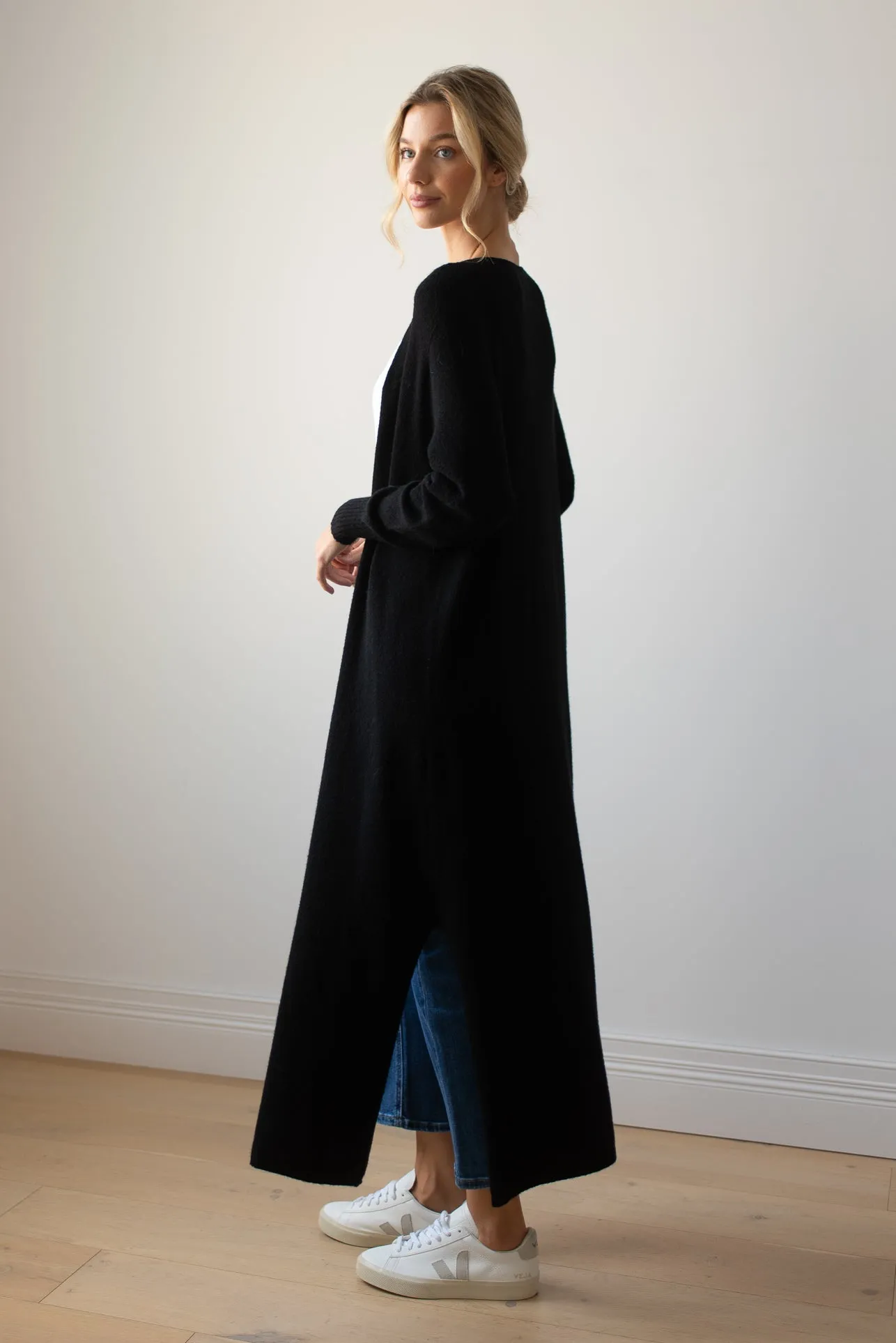 Longline Cardigan | Black