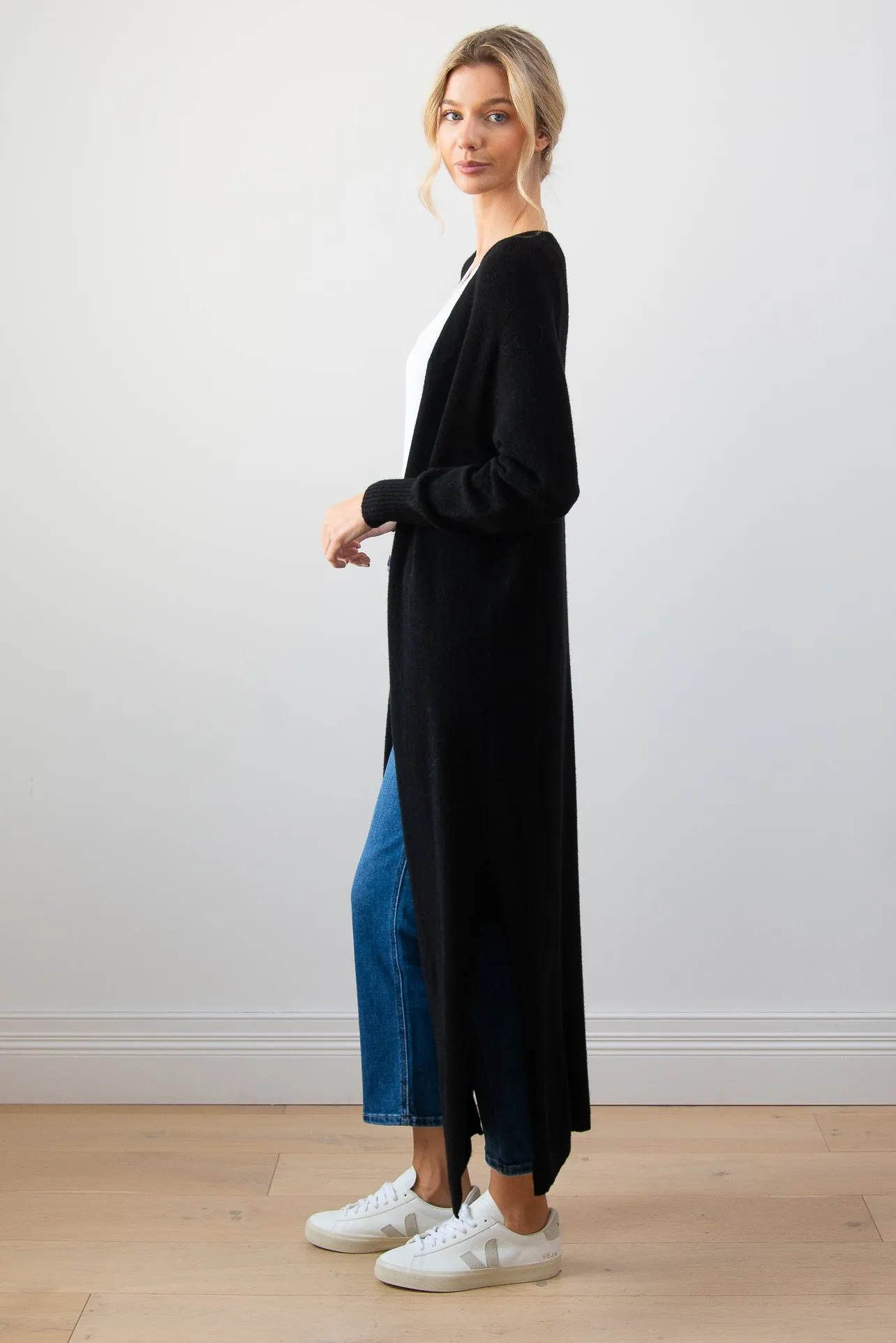 Longline Cardigan | Black