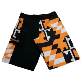 Maryland Flag Black & Orange / Board Shorts