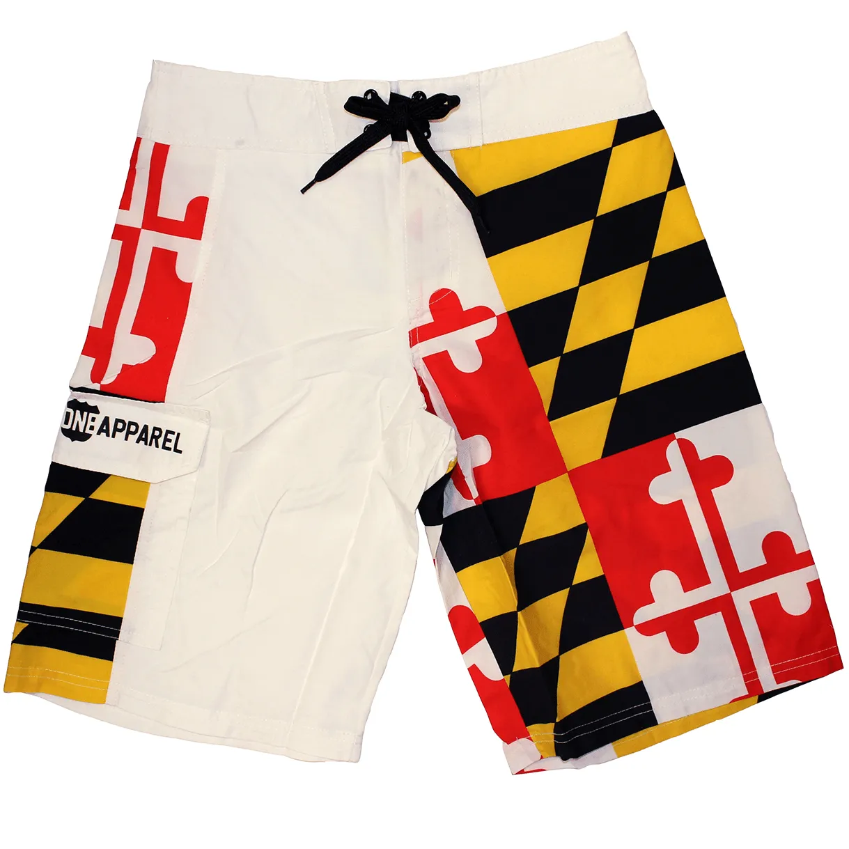 Maryland Flag (White) / Board Shorts