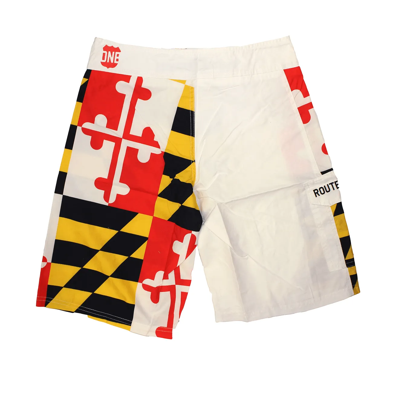 Maryland Flag (White) / Board Shorts