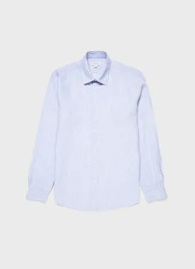 Men's Linen Shirt in Blue/White