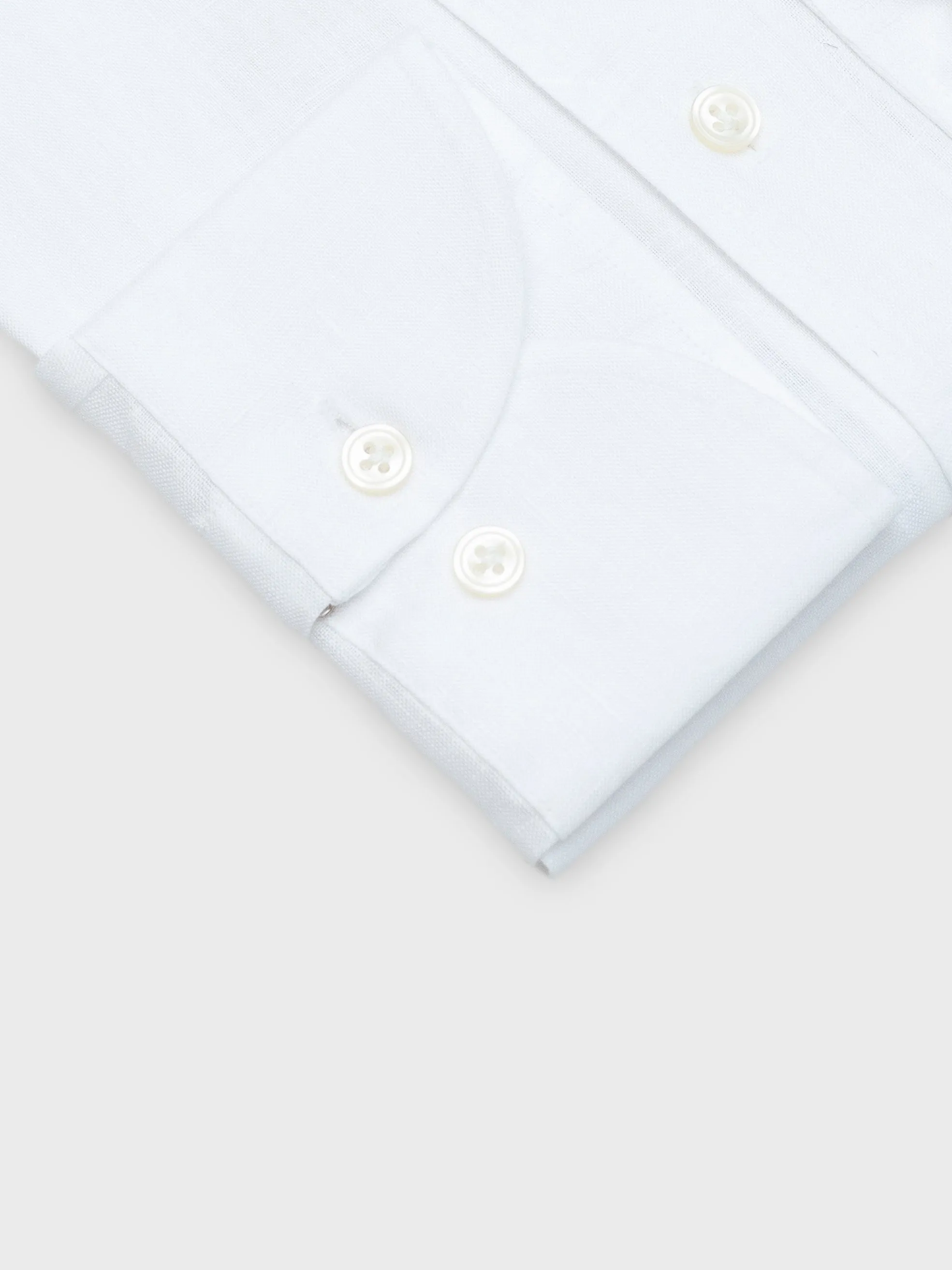 Mersino White Pure Linen Marina Shirt by Canclini