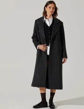 Morana Coat, Grey Stripe