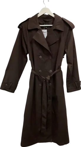 New Look Brown Belted Trench Coat UK 12