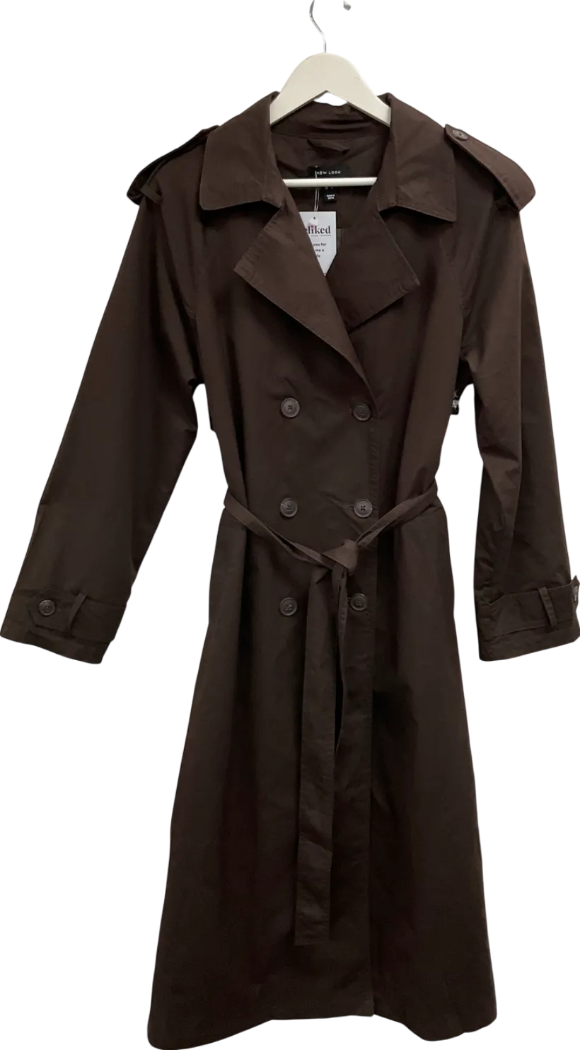 New Look Brown Belted Trench Coat UK 12