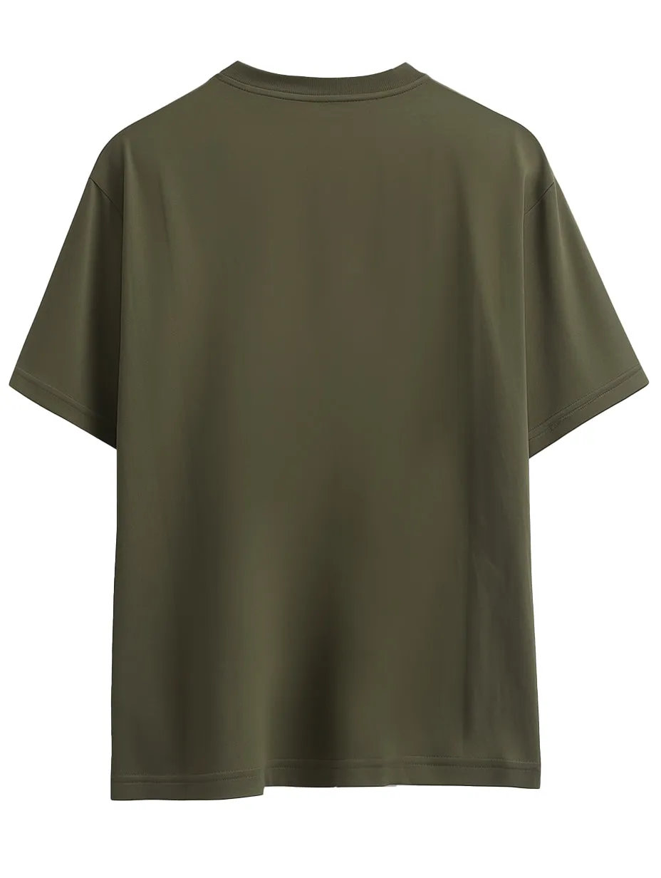 Olive Green | Solid Crew Neck Men's T-Shirt