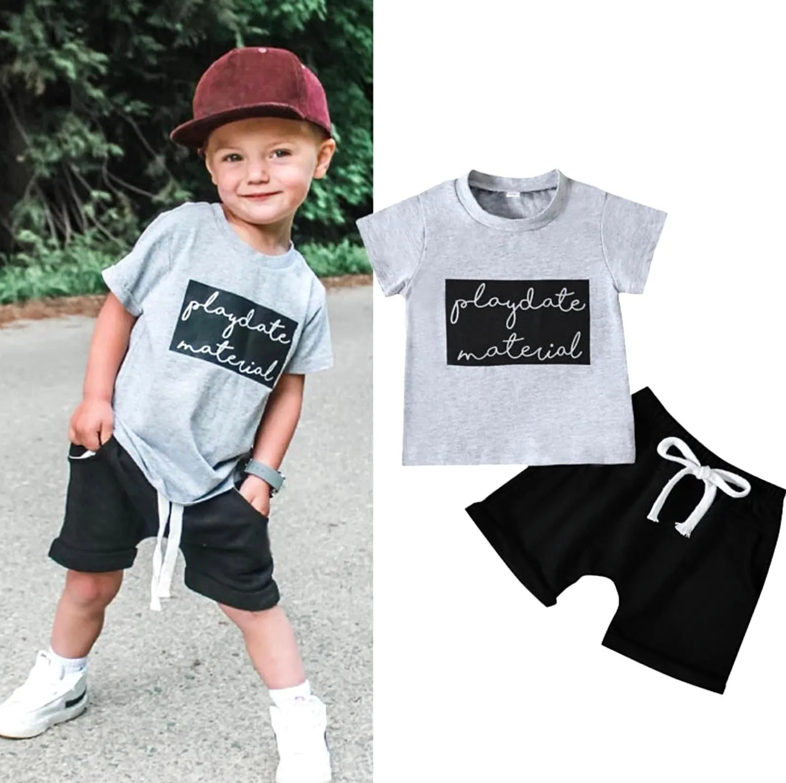 Playdate Material T-Shirt & Shorts Set