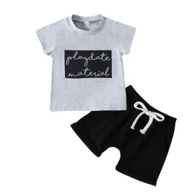 Playdate Material T-Shirt & Shorts Set