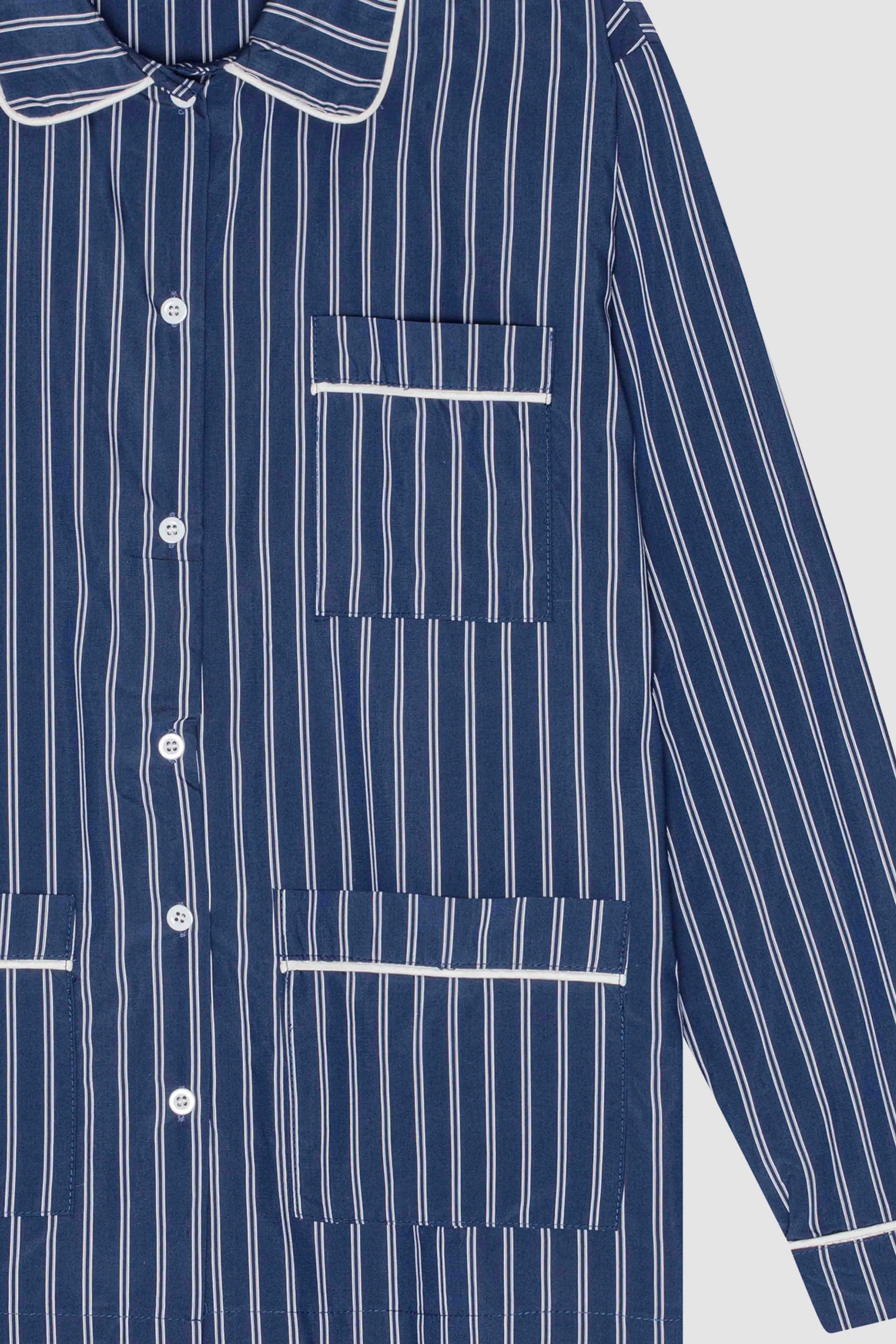 PYJAMAS SHIRT // DARK NEEDLE STRIPE