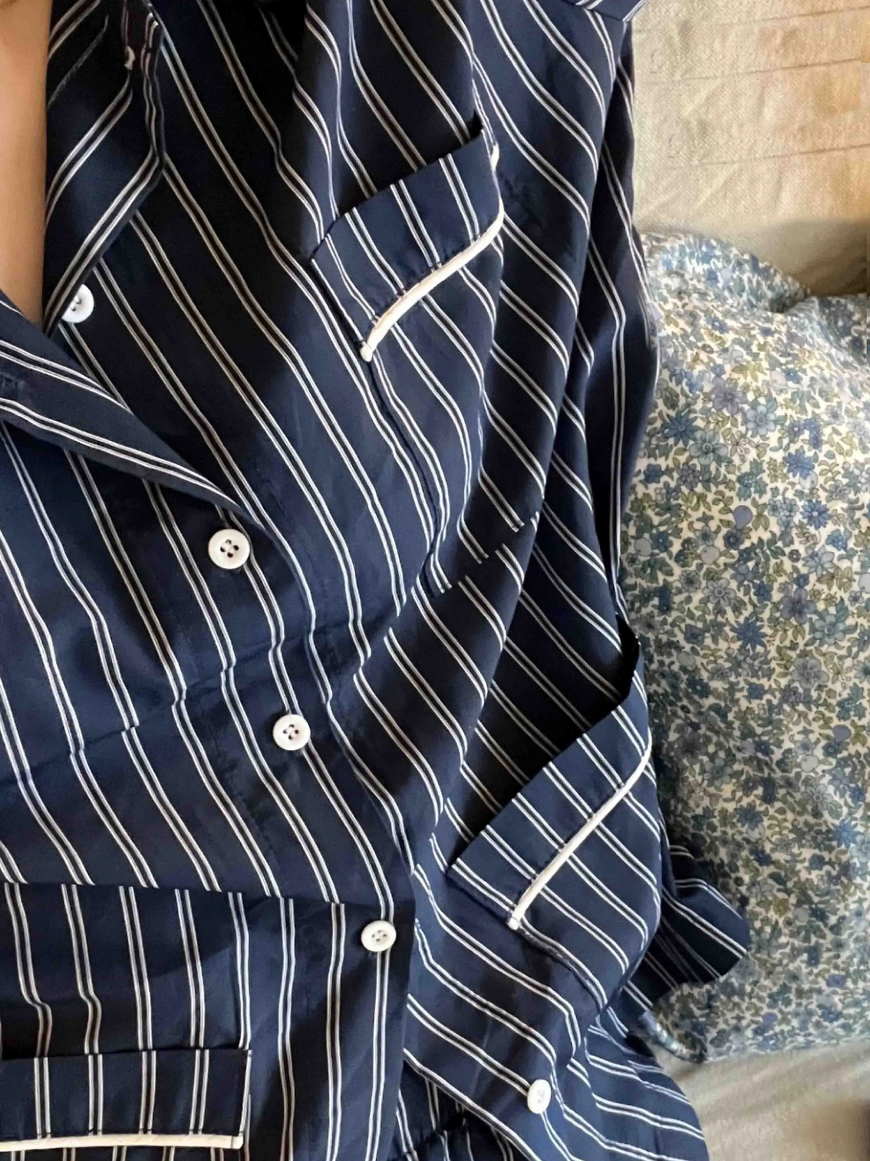 PYJAMAS SHIRT // DARK NEEDLE STRIPE