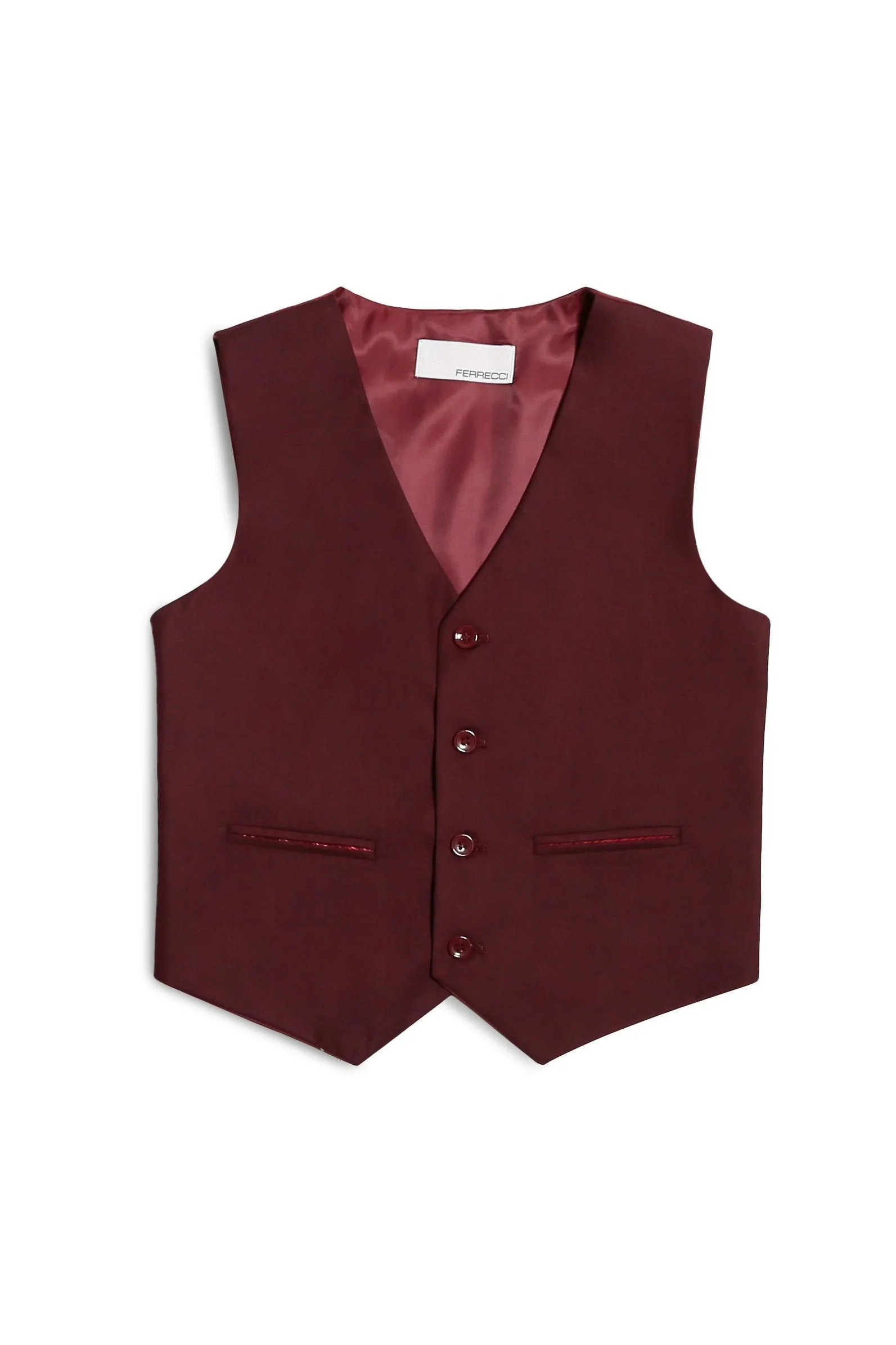 "Jax" Kids Burgundy Suit 5-Piece Set