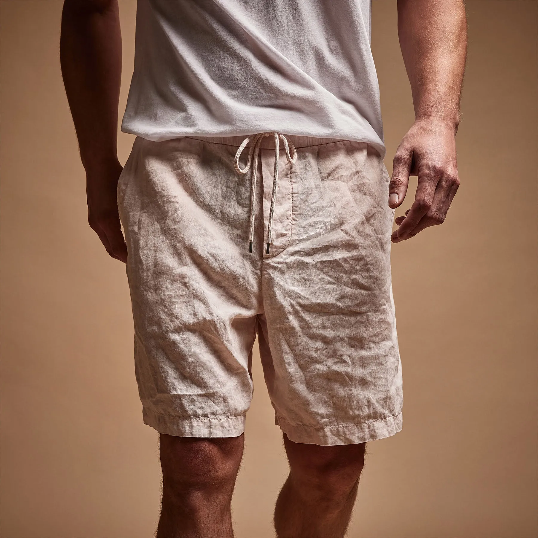 Relaxed Fit Linen Short - Zephyr Pigment