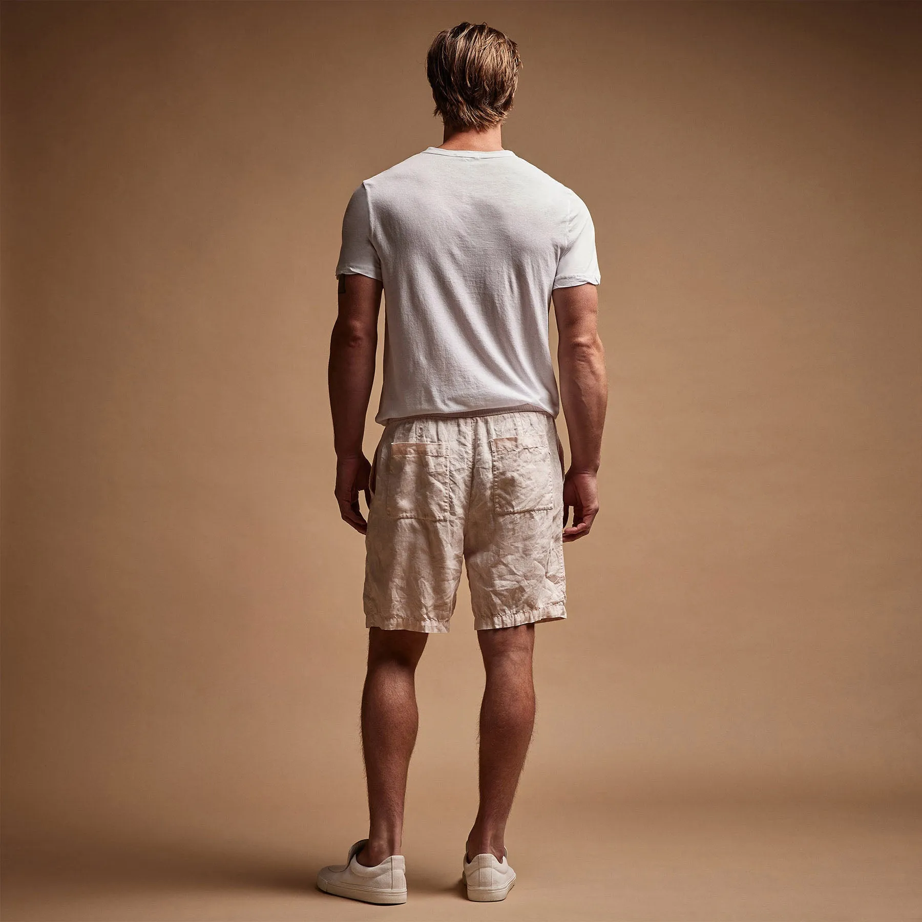 Relaxed Fit Linen Short - Zephyr Pigment